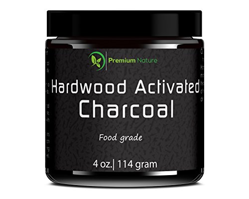 Teeth Whitening Charcoal Powder - 4oz Hardwood Activated Natural Dental Health Sensitive Teeth & Gums Eliminate Bad Breath Multi Use Skin Detox - Relief From Bug Bites Wounds & Burns - Premium Nature