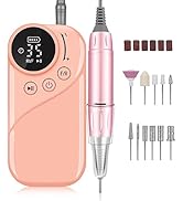 Rechargeable Nail Drill Electric Nail File, Professional 35000RPM Nail Drills for Acrylic Nails, ...