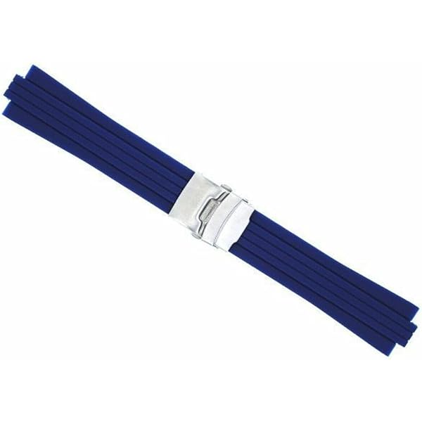 CINTURINO OROLOGIO A STRAPPO SPORT SUBAQUEO SUB SUBACQUEO MARE NERO 20mm 20 mm