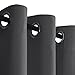 H.VERSAILTEX Blackout Curtains for Bedroom Thermal Insulated Curtains Grey Window Shades, Energy Efficient Noise Reducing Curtains Drapes for Living Room - 52'W by 84'L - Charcoal Gray - One Panel