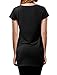 Allegra K Women's Round Neck Short Sleeves Cat Prints Loose Tunic Top M Black