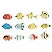Pixnor Ocean Animal Tropical Fish Figure Model Preschool Kids Toy - 10 Pieces