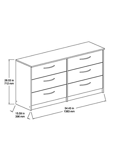 image for Homestar Finch 6 Drawer Dresser, 54.5