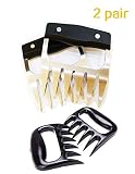 Best Starloop 2pair Meat Shredder Bear Claw – Stainless Steel Meat Forks With Handle - BBQ Meat Handler For Pulling, Shredding, Serving - Ultra-Sharp Blades, Easy To Clean & Safe To Use