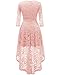 DRESSTELLS Women's Vintage Floral Lace 3/4 Sleeves Dress Hi-Lo Cocktail Party Swing Dress