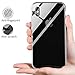 iPhone X Magnetic Adsorption Case,Clear Tempered Glass Hard Back Cover With Built-In Magnets Metal Bumper Frame Support Wireless Charge,360° Full Protection Ultra Slim Shockproof Case [Clear white]