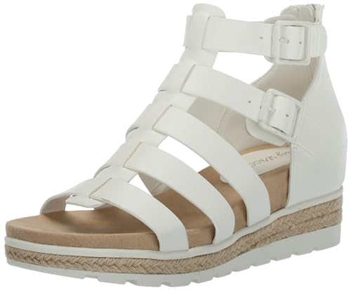Easy Street Women’s Simone Wedge Sandal, White, 12 Wide