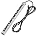 BESTTEN 16 Outlet Heavy Duty Metal Power Strip with 9-Foot Ultra Long Extension Cord, 15A ON/Off Circuit Breaker, Mounting Brackets Included, ETL Listed, Silver