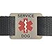 Leash Boss Service Dog ID Tag - Fits Directly on Dog Collar or Harness - Quiet and Silent Stainless Steel K9 Service ID Tag (1 in)