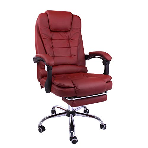 Halter Reclining Leather Office Chair, Modern Executive Adjustable