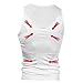 Tirain Men Compression Top Underwear Body Slimming Shaper Tank Vest Shapewear (L, White)