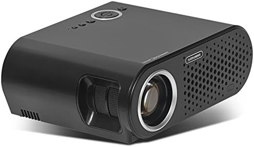 Simplebeam Projector GP90 Native 720p WXGA Video LCD 3200 LMS LED Light Output Brightness Projectors 1080p Full HD for Home Cinema/Game/TV Show/Camping/Outdoor Movie/Birthday Party(Black) ¡­