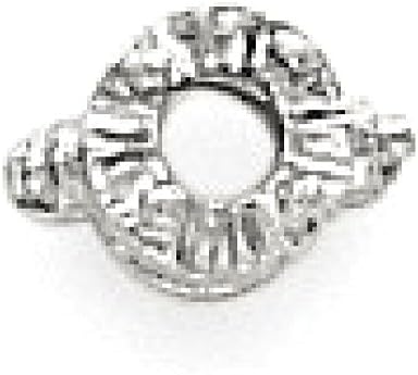 IceCarats 14k White Gold Head Up To 2.9mm Diamond X2090 Add A Diamond Bracelet 5.5 Inch