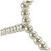 TOOGOO(R) Pack of 2 Premium Metal Elegant Clothes Hangers Covered In Pearl Beads - 15.7 Inches