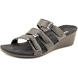 Vionic with Orthaheel Technology Womens Dwyn Slide Wedge Sandal Black Lizard Size 9