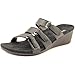 Vionic with Orthaheel Technology Womens Dwyn Slide Wedge Sandal Black Lizard Size 9