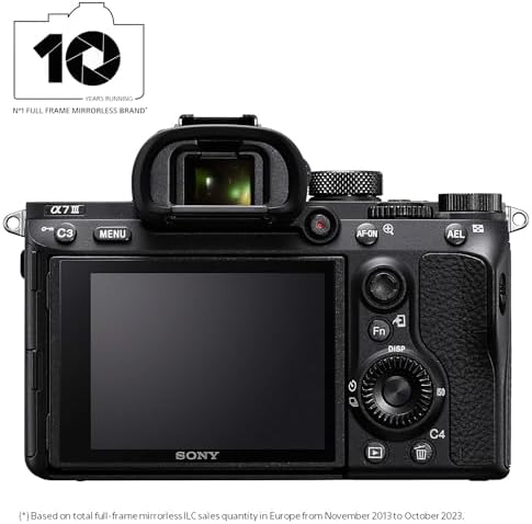 Alpha 7 III Spiegellose Vollformat-Kamera (Schneller 0,02s AF, optische 5-Achsen-Bildstabilisierung)