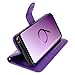 LK Case for Galaxy S9,[Wrist Strap] Luxury PU Leather Wallet Flip Protective Case Cover with Card Slots and Stand for Samsung Galaxy S9 (Purple)