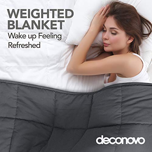 Deconovo Weighted Blanket 100 Cotton Heavy Blanket Filled with Glass