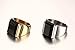 Fashion Stainless Steel Gold Plated Vintage Square Black Agate Signet Rings for Men, Gold,Size 13