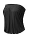 DRESSIS Womens Basic Sleeveless Pleated Tube Top Black M