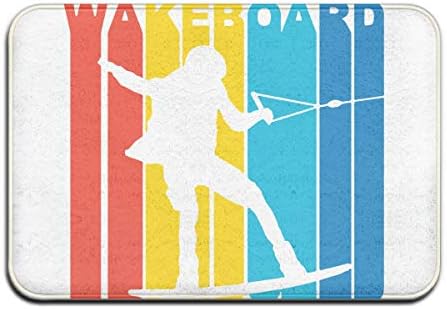 QLZX3YY Silhouette Wakeboard Indoor/Outdoor Door Mat for Home Furnishings Bathroom Decor Rug Etc.