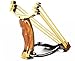 Yusylvia Aluminum Alloy Hunting Slingshot with 2 Rubber Bands 100 Mud Beads and Storage Bag, Outdoor Athletics Catapult