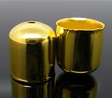 Housweety 100Pcs Gold Plated Blunt Necklace End Tip Bead Caps