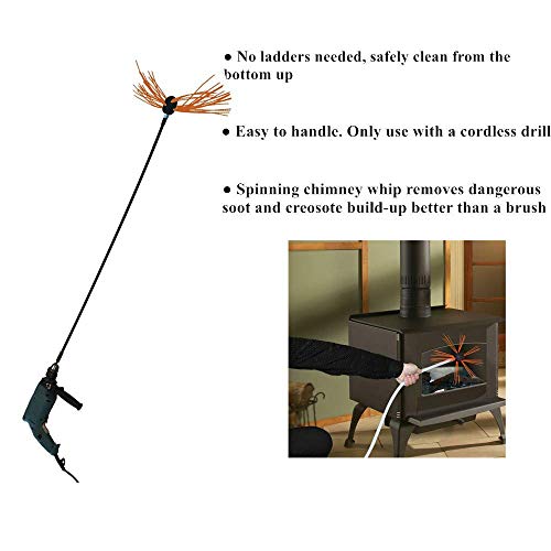 DREAMIEE Flexible Chimney Sweep Kit Durable Chimney Brush Rotary