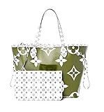 NEVERFULL GIANT MONOGRAM (OLIVE/BEIGE)
