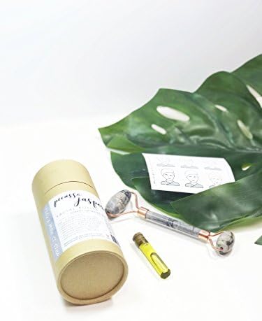 Premium Jade Facial Roller - New Version 100% Natural Jade Roller for Face Double Next Healing Slimming Massager Anti Aging Skin Tool (Picasso)