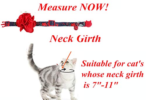 BoomBone Christmas Cat Collar Flower,Dog Collars Charms Pet Xmas Accessories - Thumbnail 3