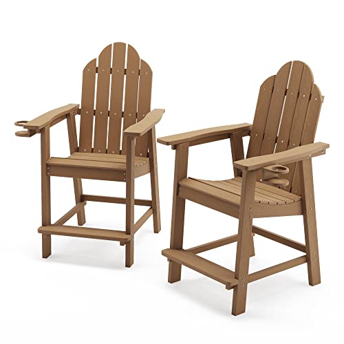 LUE BONA Tall Adirondack Chairs Set of 2, Recycled Poly Adirondack - Main Image