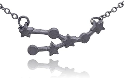 COS (TM) Zodiac Constellation Sign Symbol Pendant Necklace (Taurus Gun Metal Black)