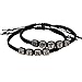 OULII Couples Bracelets Set King and Queen Bracelet Handmade Lovers Bracelets (Black)