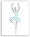 Ballerina Personalized Name Print, Ballet Dancer Gift, Dance Art, 8x10 or 11x14 Print