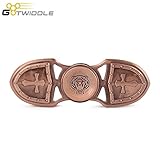 GoTwiddle Spinner Fidget Toy Metal Two Side Hand Spinner - High Speed Ceramic Bearing - Red Copper Frame - for Calm and Focus - ADD ADHD Autism - Kids Adult - Spin 2-4 Minutes - Red Copper (Gregory)