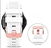 Midenso Bands for Samsung Gear S3 Frontier/Classic Watch Silicone Bracelet Rose Gold Buckle, Sports Silicone Band Strap Replacement Wristband for Samsung Gear S3 Frontier / S3 Classic (White-RGB)