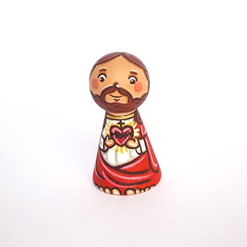 Sacred Heart of Jesus Catholic saint peg doll Jesus statue