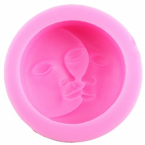 Sun and Moon Face Soap Mold - MoldFun Silicone Mold for Handmade Bath Bomb, Lotion Bar, Wax