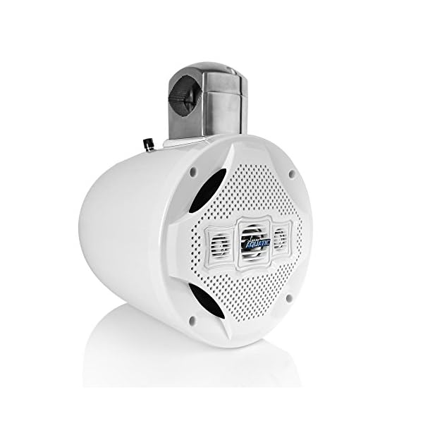 Lanzar-Marine-8-Bluetooth-Wakeboard-Speaker-Ative-Powered-Marine-Tower-Speaker-4-Way-Water-Resistant-1200-Watt-AQAWBS8WT