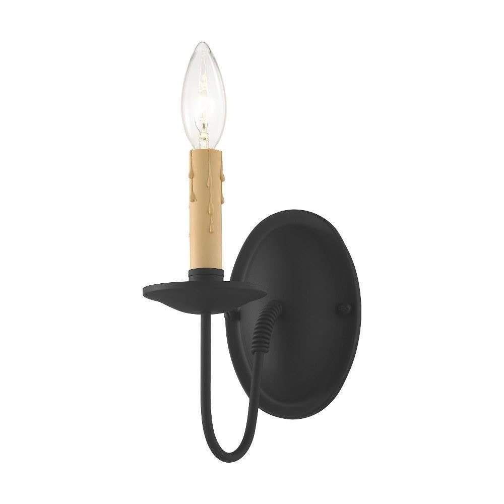 Photo 1 of Livex Lighting 4451-04 Heritage 1 Light Black Wall Sconce