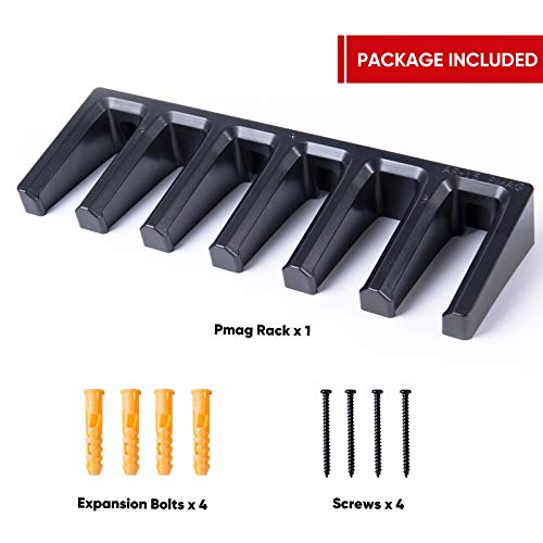 vivi min Solid ABS 6X Standard AR15 PMAG Wall Mount,Gun Mag Holder