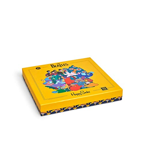 Happy Socks The Beatles Collector Box Set Blue,Green,Orange,Purple,Red,Yellow,36-40 EU Size/9-11 US Size