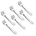 Kids Forks, E-far Stainless Steel Toddler Baby Fork Set, Non-toxic & Cute Animals Pattern, Matte Polished & Dishwasher Safe - 6 Pack