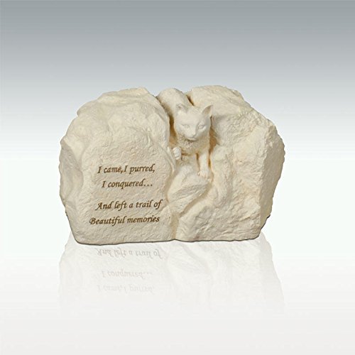 AngelStar 55 Cubic Inch Pet Urn for Cat, I Came I Purred I Conquered and Left a Trail of Beautiful Memories (49501)
