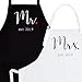 Prazoli Products Mr Mrs Est 2019 Apron Set - Engagement & Wedding Gifts Aprons For Women | Bridal Shower Or Couple Anniversary Cooking Gift | The Funny Kitchen