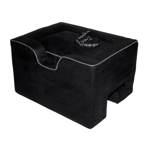 Pet Gear Lookout Booster Car Seat, Removable Comfort Pillow, Safety Tether Included, Installs in Seconds, No Tools Required, 2 Sizes, 3 Colors, Black, Medium - Thumbnail 3