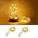 ANJAYLIA Fairy String Lights 2 Pack 10ft 30LED Firefly Lights Battery Operated Silver Coated Copper Wire Starry Fairy Lights for Halloween Christmas Decoration, Warm White