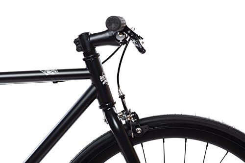 Wulf Matte Black Core-Line State Bicycle | Fixie Single Sped Fixed Gear Bike - Wulf (Matte Black) Medium (54 cm)